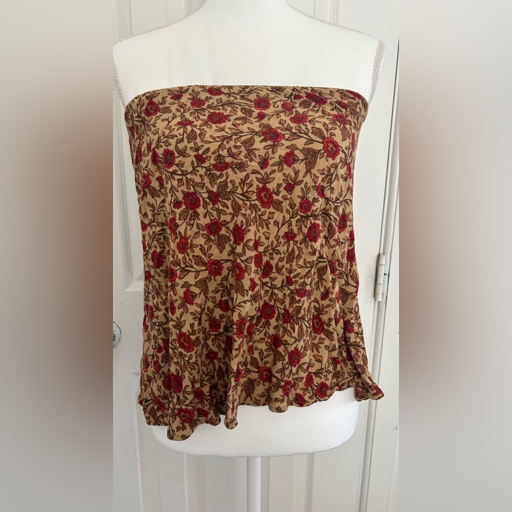 Red Floral Tank/Skirt